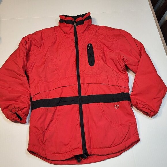 Obermeyer girl winter jacket size 14 Red Black - Picture 1 of 10